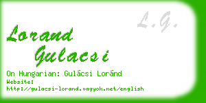 lorand gulacsi business card
